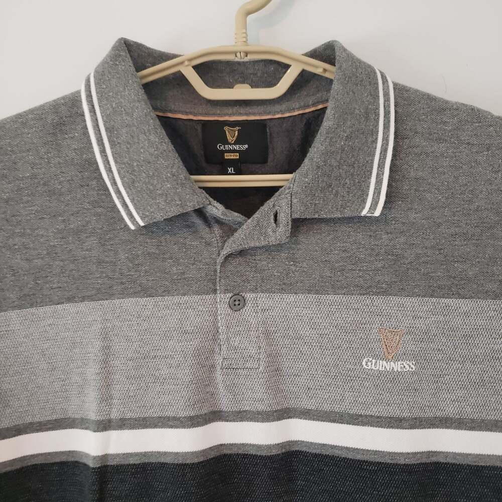 Guinness Men's Polo Shirt, Embroidered Logo Size XLarge